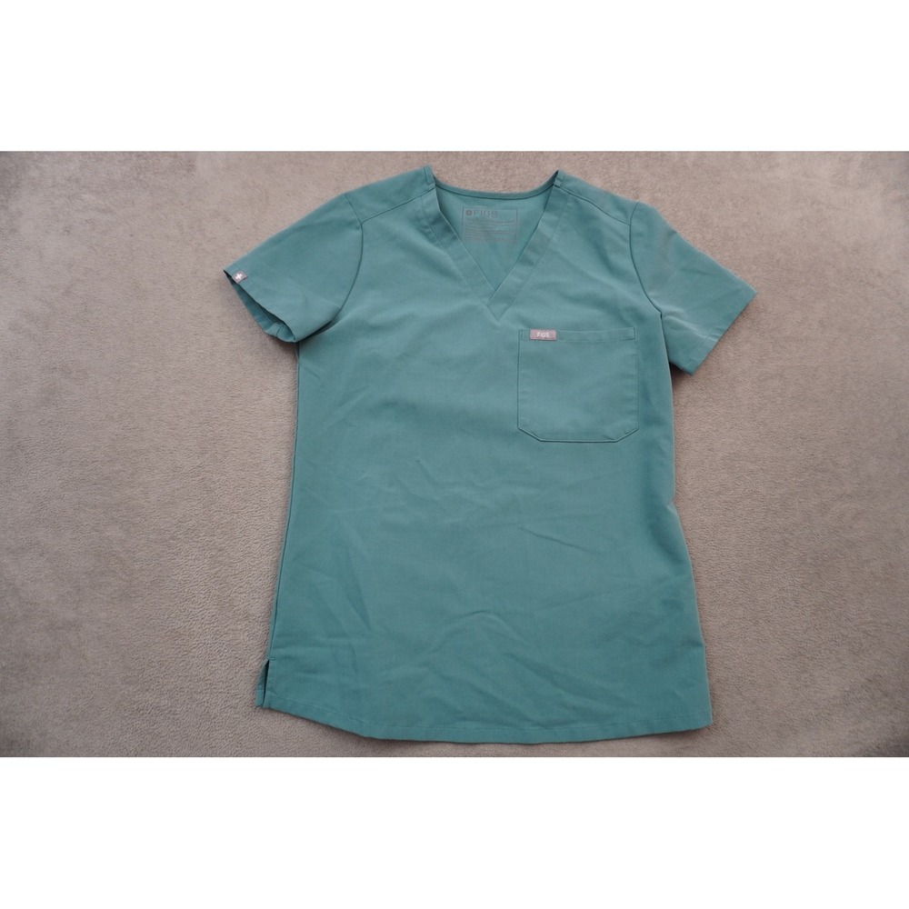 Figs Scrub Womens XXS Teal Blue Good Casma V-Neck Jogger Technical Collection